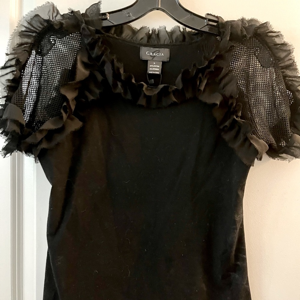 NWT - Gracia black dress top!